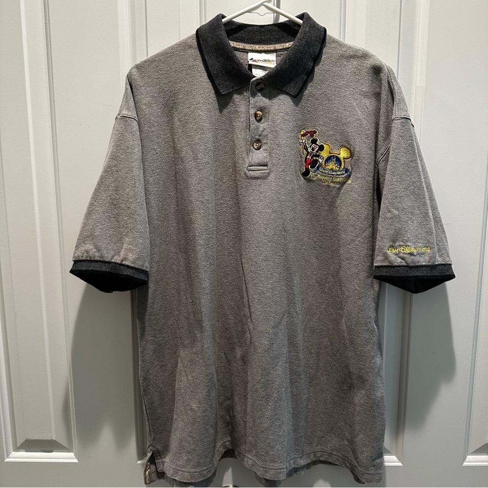 Disney Men’s WDW Mickey 50th Anniversary Celebration Polo Shirt XL